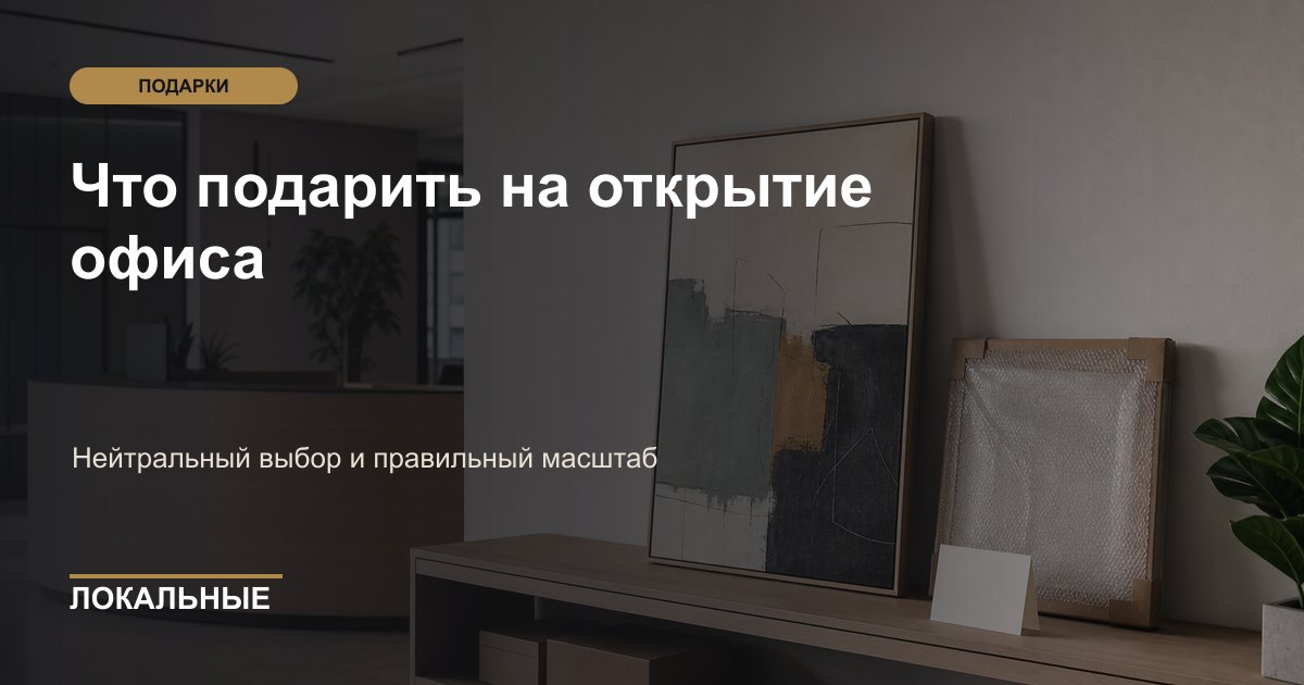 Что подарить на открытие офиса