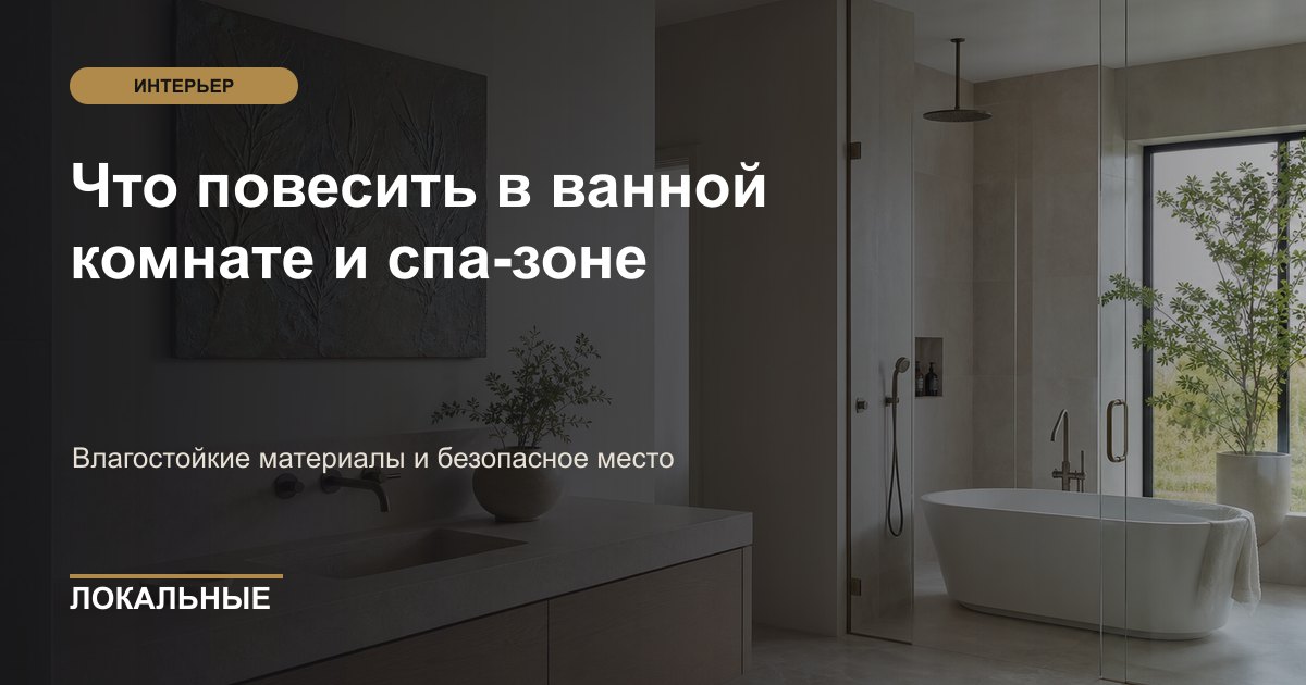 Что повесить в ванной комнате и спа-зоне