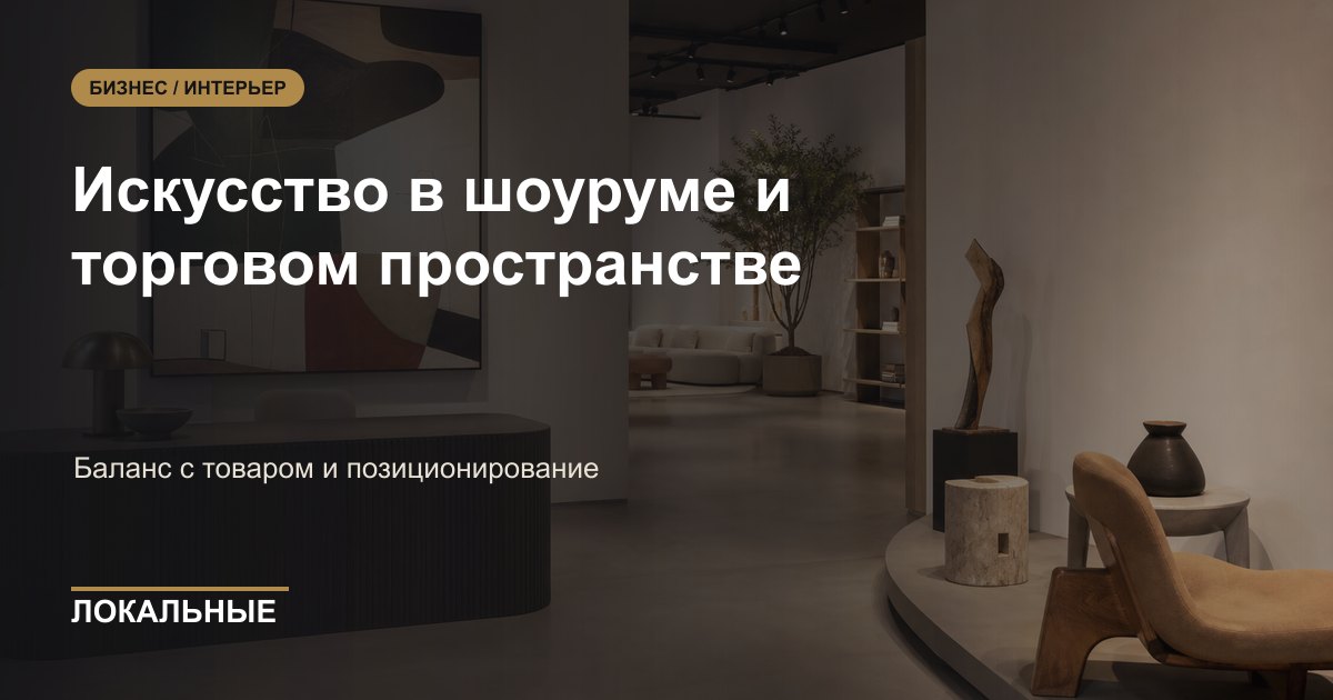 Искусство в шоуруме и торговом пространстве