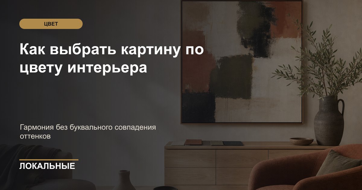 Как выбрать картину по цвету интерьера