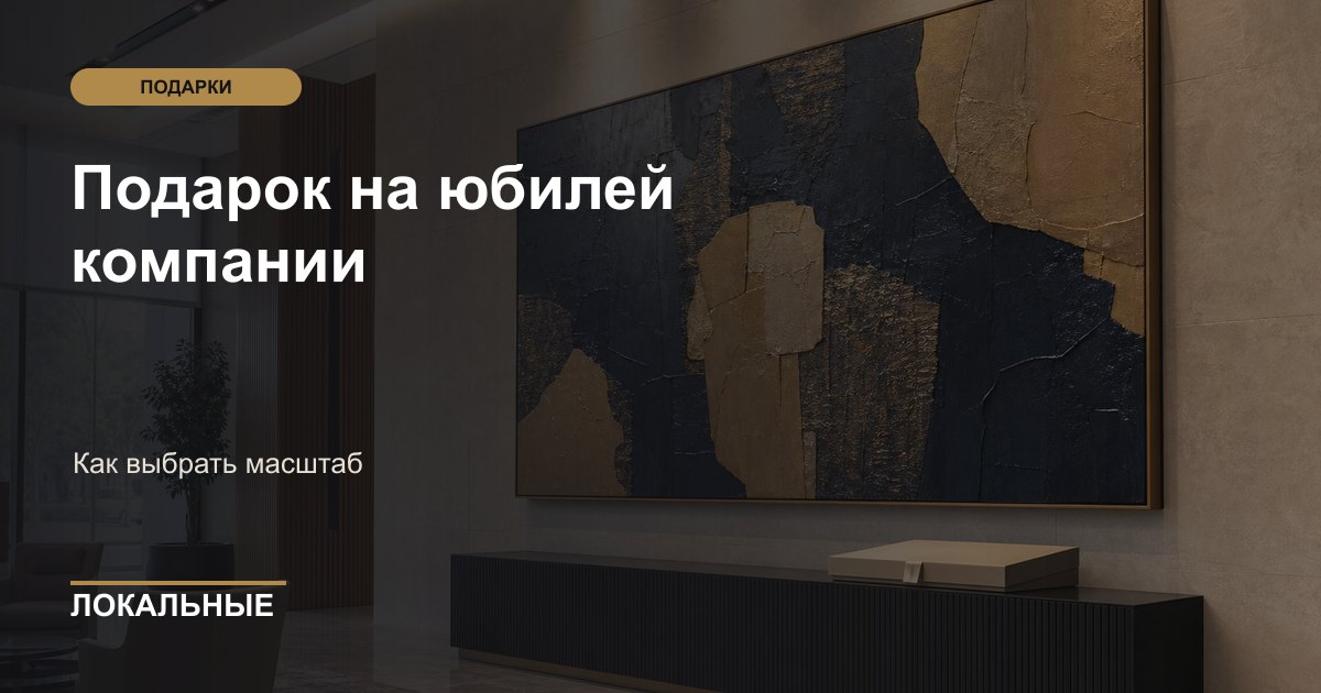 Подарок на юбилей компании: как выбрать масштаб