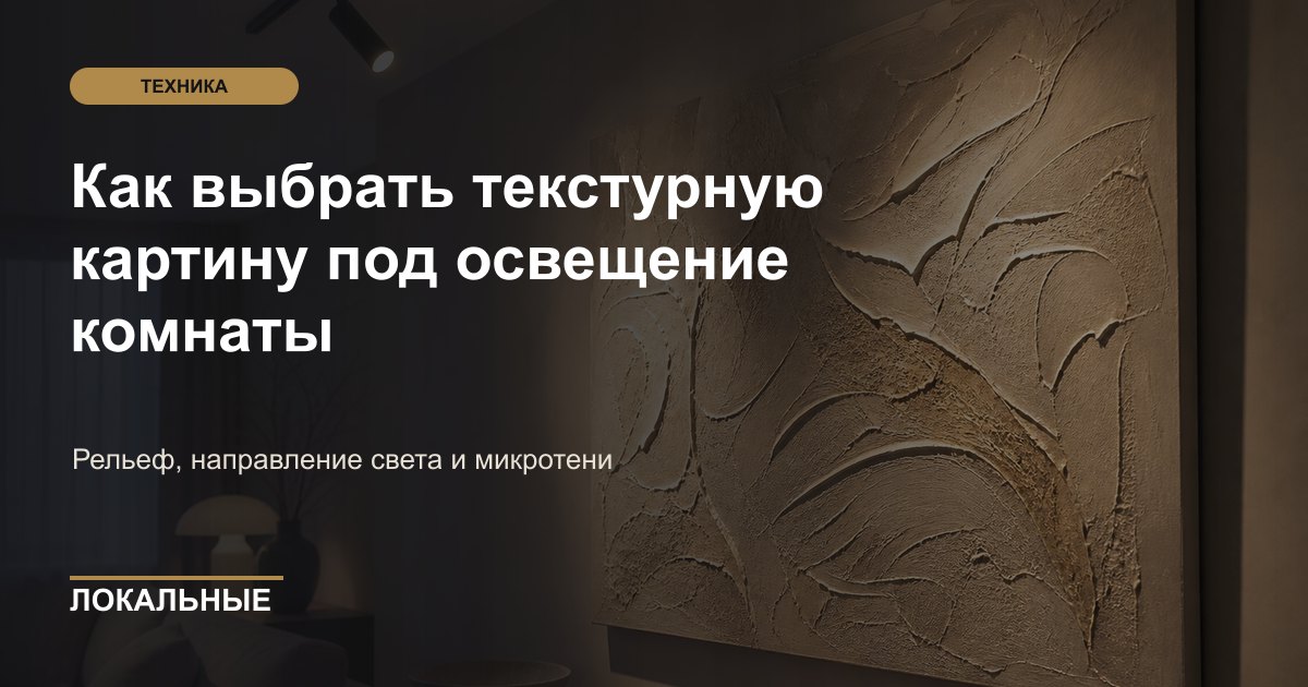 Как выбрать текстурную картину под освещение комнаты