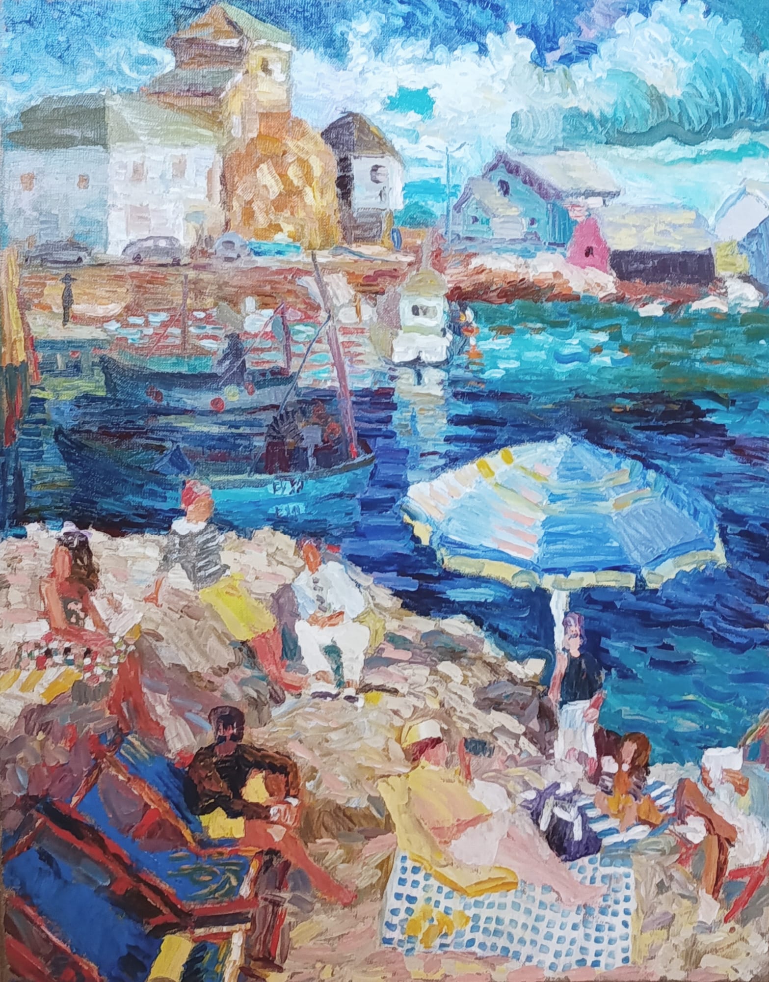 Пикник с друзьями, Кочеткова Светлана, картина, холст, масло