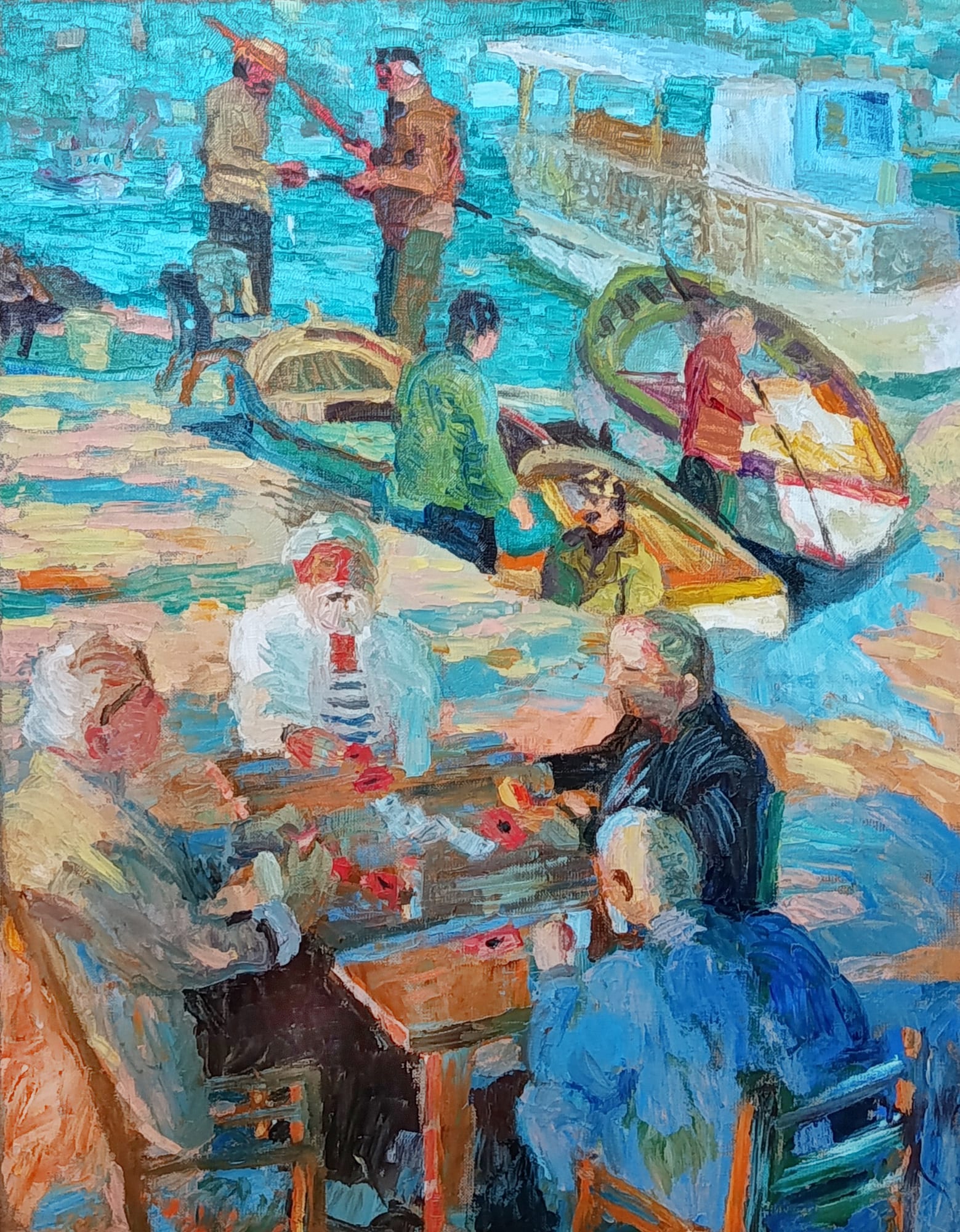 Игроки в карты, Кочеткова Светлана, картина, холст, масло