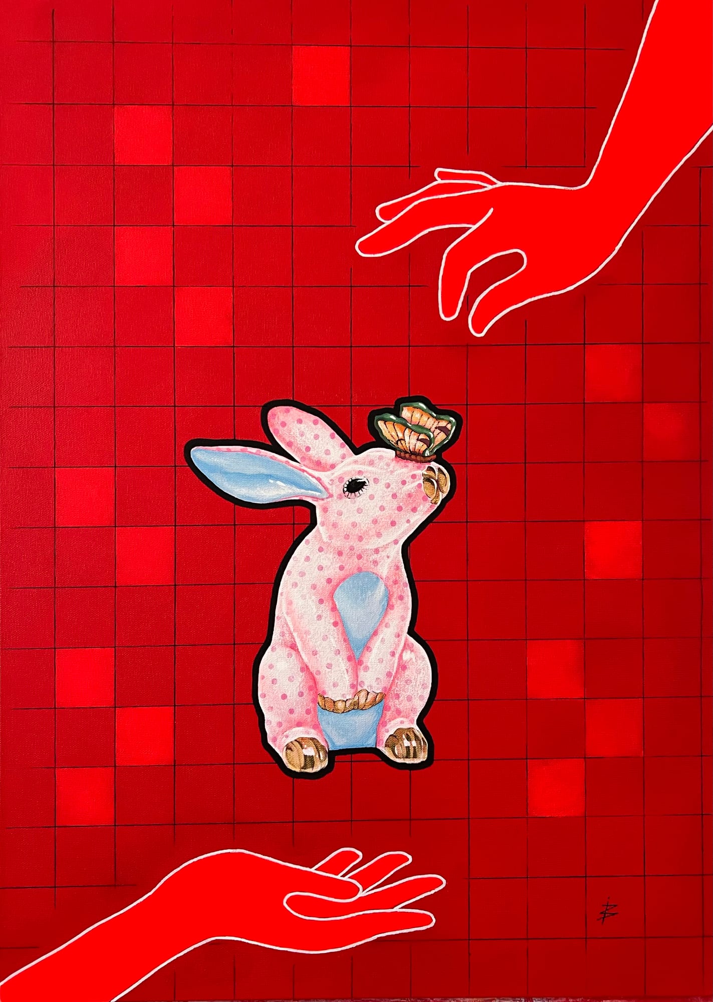 серия "Игра"_1, Исаенкова Виктория, картина, холст, акрил, маркеры