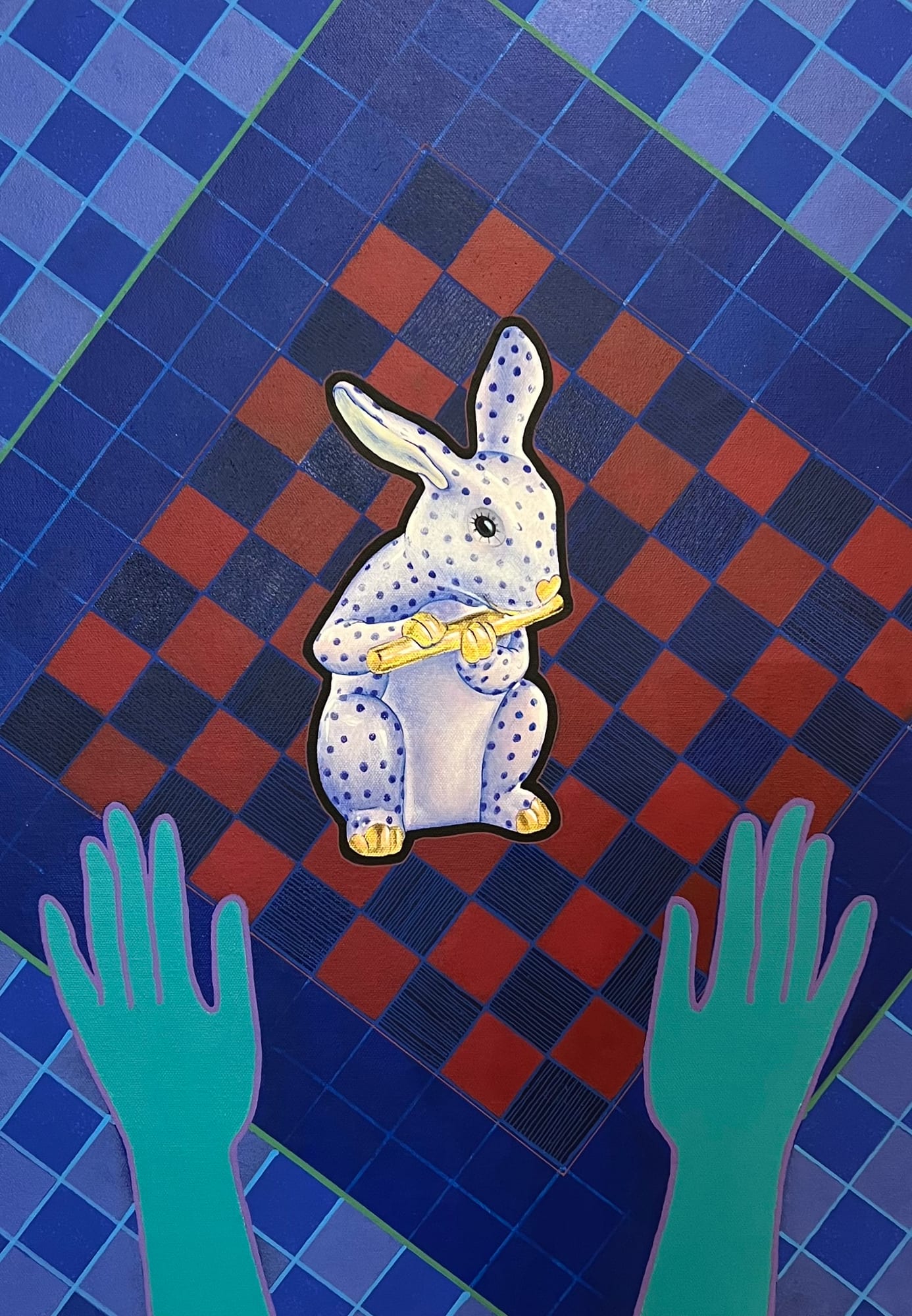 серия "Игра"_2, Исаенкова Виктория, картина, холст, акрил, маркеры