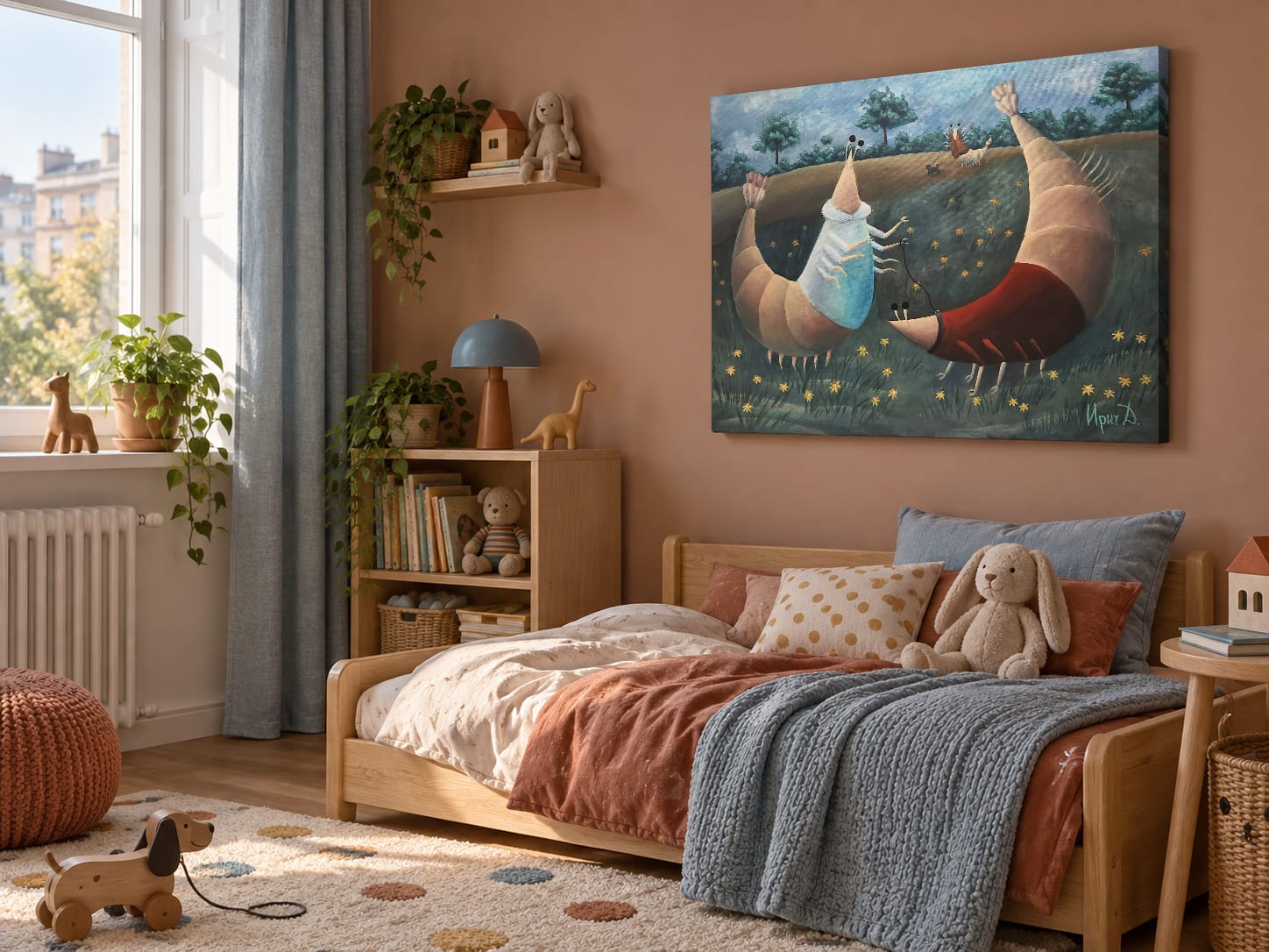 Прогулка в интерьере квартиры, размер 40x50 см